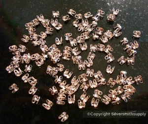 Perlenspitzen Halskette Enden 3mm mittel rosevergoldet geschlossene Schleife 100+ Stck. FPC373B - Bild 1 von 3