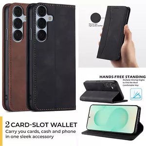 For Samsung Galaxy S25 Plus/S25 Ultra Card Slots Case Flip Wallet Leather Cover - Picture 1 of 27