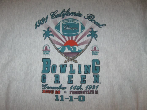 BGSU Falcons Bowling Green State Vintage Sweatshirt California Bowl 1991 Fresno Cover