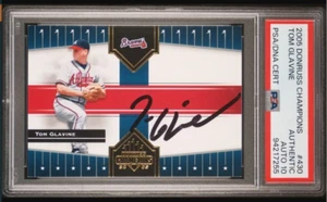 Tom Glavine 2005 Donruss Champ Signed Baseball Card PSADNA Certified Auto 10 HOF - Picture 1 of 6