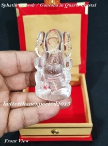 Lord Ganesha in Pure Sphatik / Quartz Crystal Ganesh - 76 gm Statue Idol - Bild 1 von 4