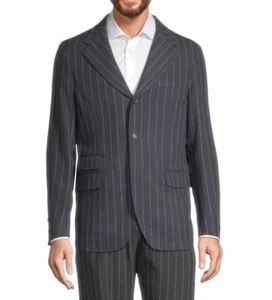 $1,995 NWT Massimo Alba Catch2 Navy 100% Wool Pinstriped Sport Coat 40 R (50) - Picture 1 of 10