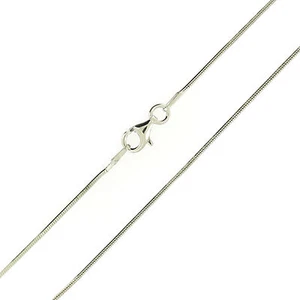 Collar de plata de ley 925 acabado rodio diamante corte serpiente 1,1 mm Italia - Imagen 1 de 2