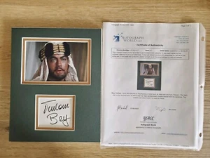 Turhan Bey Autographed Double Matted Portrait Ali Baba W/ COA 8" 10" - Picture 1 of 4