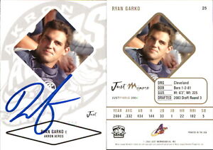 Ryan Garko Signed 2004 Justifiable #25 Card Akron Aeros Auto AU
