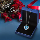 Necklace Heart Protection Angel Wings Crystal Crystals White Gold Plated Case