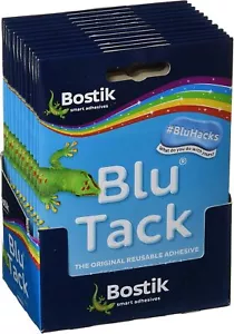 Bostik 24552 Blu-Tack Mastixkleber ungiftig handliche Packung, blau - 12er Pack - Bild 1 von 4