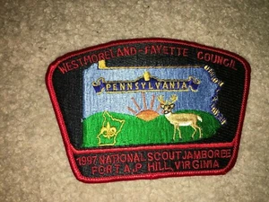 Pfadfinder Westmoreland Fayette Pennsylvania Deer Council 1997 Jamboree JSP Patch - Bild 1 von 1
