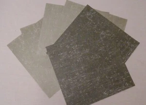 Lot of 5 Paper Sheets 12x12" Sage Green Shabby Chic Scrapbooking Cards P43 - Picture 1 of 3