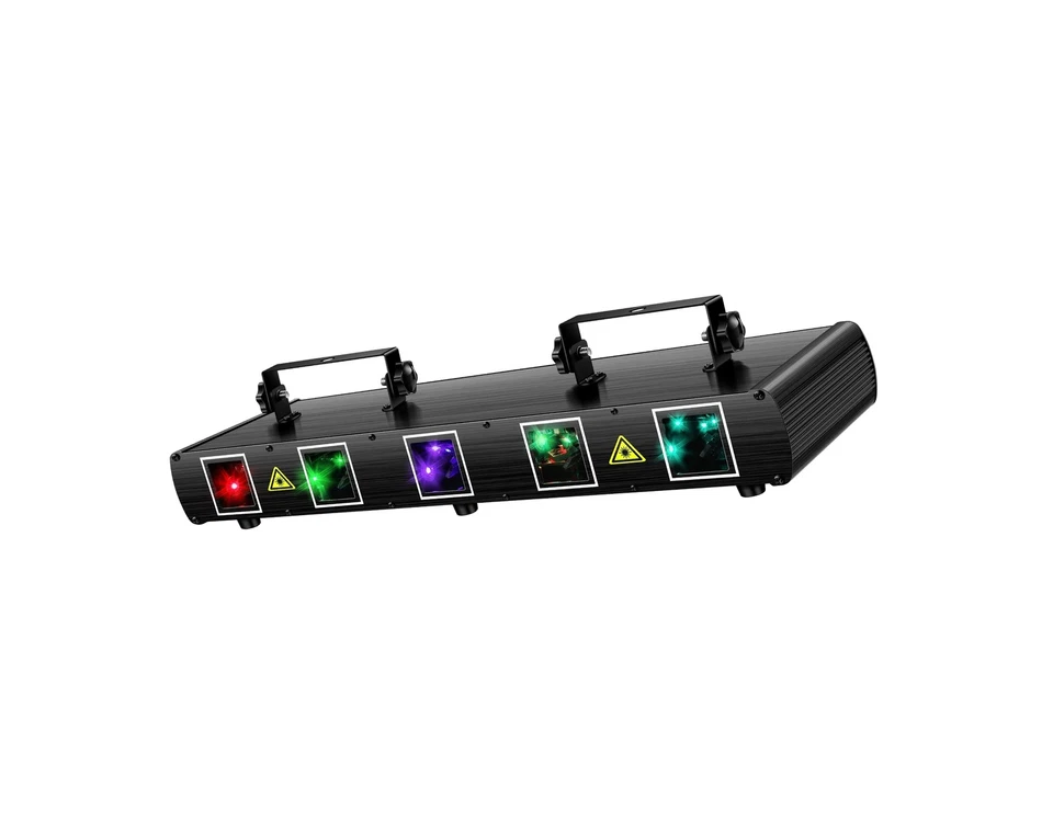 U`King ZQ03047 - 5 Beam Effect Sound Activated DJ Party Lights