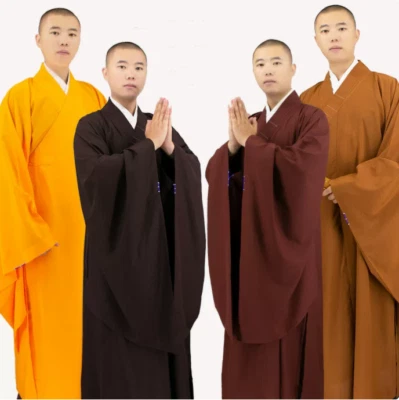 Women Men's Shaolin Buddhist Monk Dress Unisex Kung fu Meditation Haiqing Robes - Image 1 of 4
