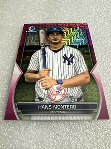 2023 Bowman Chrome Mega Prospects•Pink Refractors•BCP173 Hans Montero 045/199 - Picture 1 of 4
