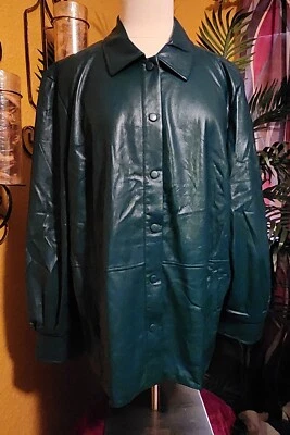 CHICO'S NUEVO CON ETIQUETAS NUEVO $159 Imitación Cuero Jaspe Verde Mujer Chaqueta Prendas exteriores Chaqueta Foto 1 de 4