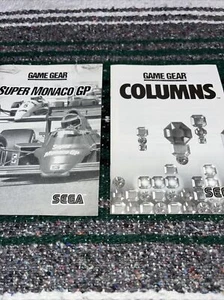 Columns Sega Game Gear And Monaco GP Video Game Manual Set Of 2 - Picture 1 of 4