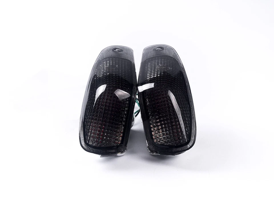 Front Turn Signals Smoke Lens with Bulbs fit Kawasaki 1990-2005 Ninja ZX-6 ZX600 Foto 1 de 4