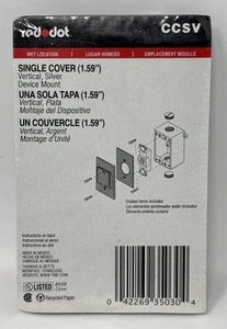 Red Dot CCSV Device Outlet Box Cover Single Lid 1 Gang - WR104-CV - Picture 1 of 2