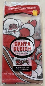 VTG Philipp Sales Christmas Window Decoration 40" x 18" Santa Sleigh & Reindeer - Picture 1 of 5