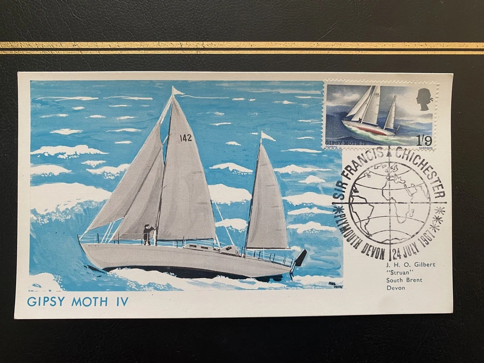 1967 Sir Francis Chichester Gipsy Moth IV Maximum Card FDC; Plymouth SHS - Image 1 of 3