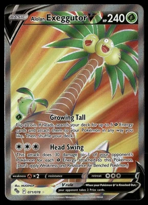 Alolan Exeggutor V (Full Art) Pokemon GO 071/078 Pokemon TCG - Image 1 of 2