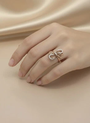 EFFY Diamond 14K Gold  Bow Ring - Image 1 of 4