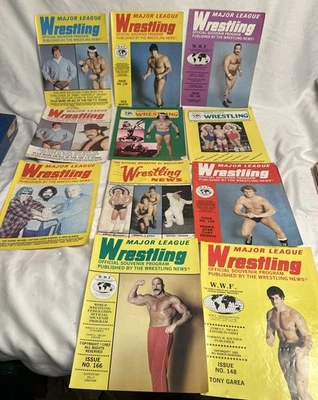 11 programas de recuerdo de lucha libre de las Grandes Ligas publicados por Wrestling News años 80’s Foto 1 de 4