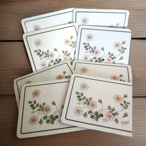 Set of 8, M & S Autumn Leaves Table Place Mats Vintage St Michael Cork Backed - Picture 1 of 7