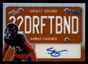 2022 Leaf #DB-AG1 Ahmad Gardner NRMT Metal Draft Bound Autograph - Picture 1 of 2