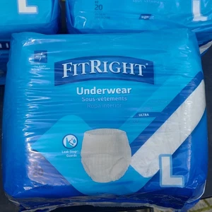 FitRight Medline Ultra Protective Underwear Large 1 Pack (20 Pairs) NEW - Picture 1 of 2