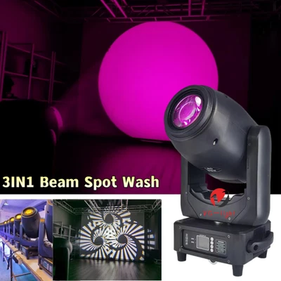 300W LED Zoom Moving Head Light 3IN1 Beam Spot Wash DMX Stage Lights DJ Disco - Image 1 of 4