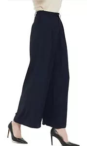 NEW Navy High Waist Casual Wide Leg Palazzo Pants S - Picture 1 of 6