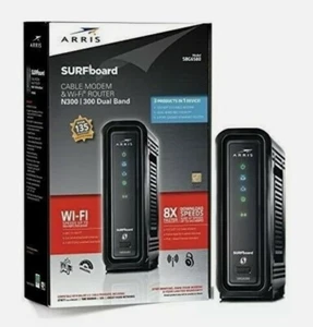 ARRIS SURFboard SBG6580 DOCSIS 3.0 Cable Modem/ WiFi N300 2.4Ghz + N300 5GHz D - Picture 1 of 1