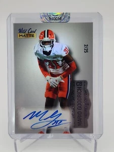 Mario Goodrich 2022 WILD CARD Matte AUTO 2/25 Blue Mirror SP - Picture 1 of 2