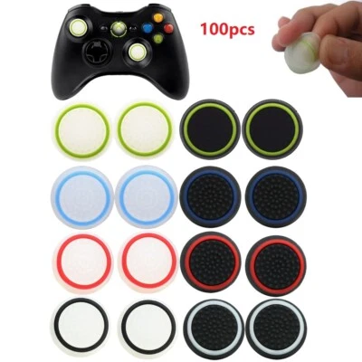 100 Analog Controller Thumb Stick Grip Thumbstick Cap Cover For PS4 XBOX ONE 360 - Image 1 of 4