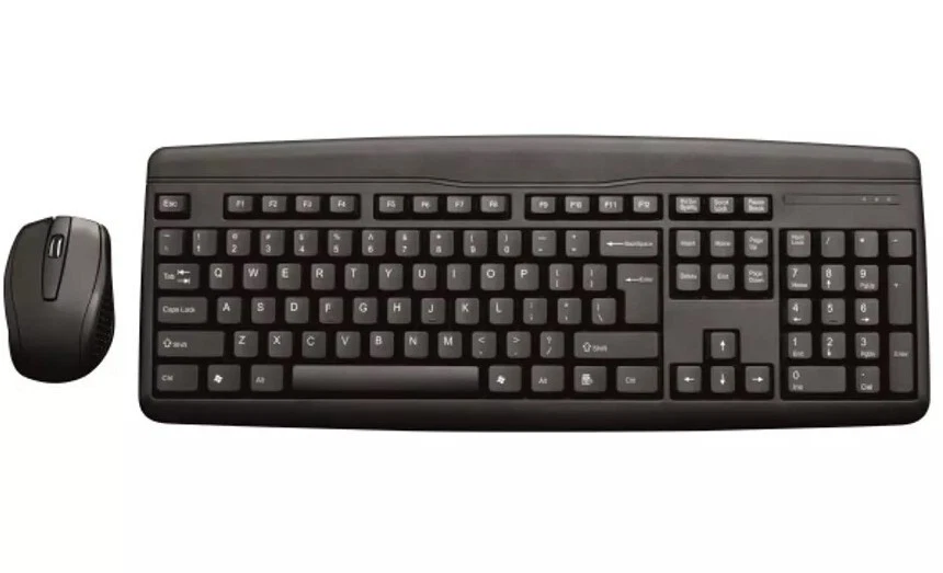 Wireless 2.4GHz Keyboard & Mouse Combo PC Computer Laptop Compatible QWERTY UK - Image 1 of 1