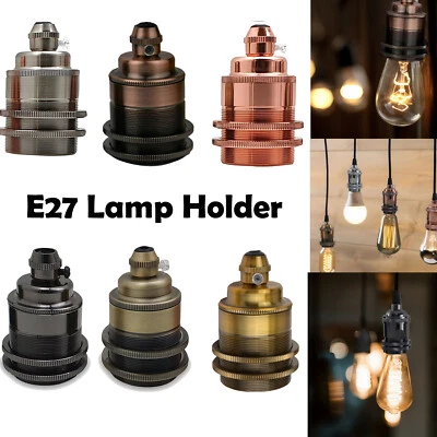 SUN_SONE Metal Bulb Holder Retro Industrial Vintage Light E27 Fitting Antique Edison UK