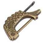 Antique Fish Shaped Bronze Metal Lock Chinese Padlock For Jewelry Box Decor TPG
