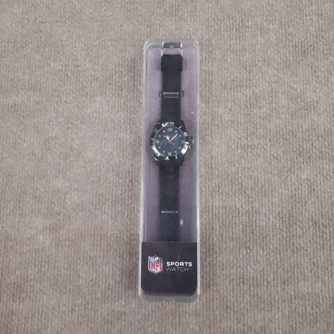 Carolina Panthers Watch Mens Black Band NFL Football Rico Cover