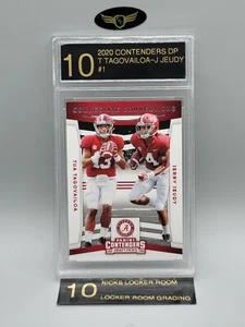 2020 Panini Contenders Draft Dolphins Broncos TUA - JEUDY #1 rookie RC LRG 10 - Imagen 1 de 2