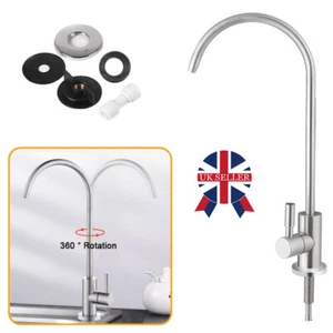 UK Luxury Chrome Faucet Tap for Undersink Drinking Water Filter System 1/4" Pipe - Picture 1 of 12