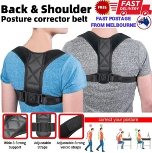 Posture Corrector Adjustable Back Shoulder Belt Support Body Brace Back Unisex - Picture 1 of 12