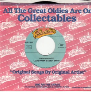LOUIS PRIMA & KEELY SMITH- WISH YOU LOVE/OLD BLACK MAGIC - MINT REISSUE 45 - NEW - Picture 1 of 2