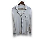 Ugg Women's Button Down Soft Stretch Pajama Shirt White Size Small 21 X 27