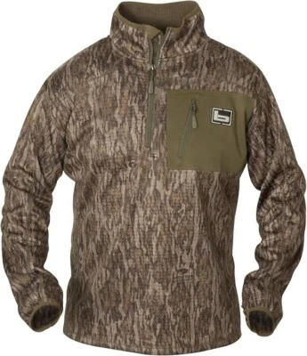 Banded 1/4 Zip Mid Layer Fleece Pullover-Bottomland-XL - Image 1 of 3