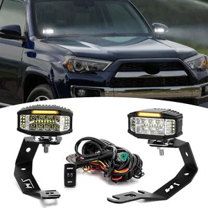 3.5'' LED Pods Ditch Light Kit - Amber DRL+Strobe For 2008-2021 Toyota Tundra - Picture 1 of 11