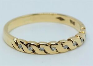 Vintage 9ct Gold 9 Diamonds Ring, Fully Hallmarked Size O 1/2