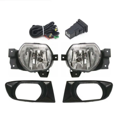 Front Bumper Fog Light & foglamp cover For Kia Rio RS 2002-2006 w/Wiring Switch - Image 1 of 4