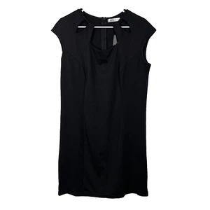 ANGVNS schwarzes Etuikleid Gr. M Cutout Ausschnitt Kurzarm Slim Fit Arbeit Party - Bild 1 von 7