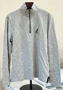 NAUTICA Men's Shirt Small Quarter Zip Long Sleeve Pullover Warm Soft Casual - Picture 1 of 7