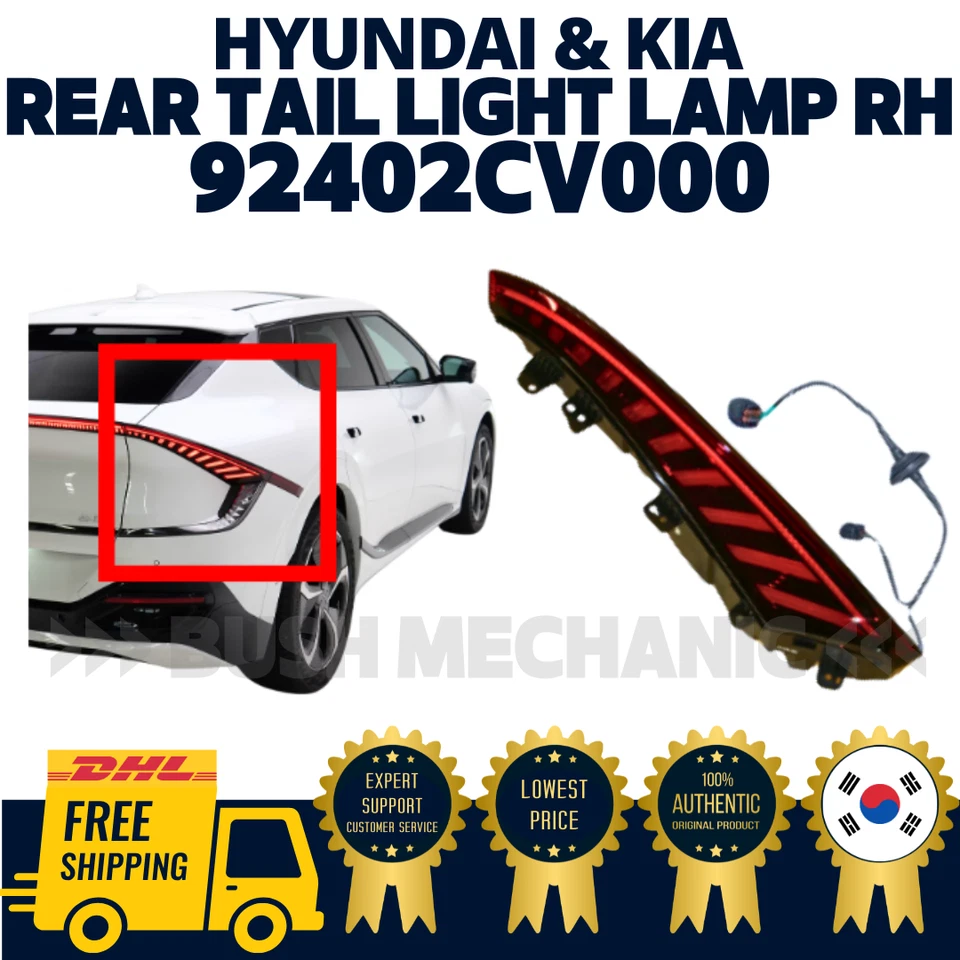 Luces traseras exteriores originales OEM Hyundai Kia Kia lámpara derecha 92402CV000 EV6 21-2 Foto 1 de 1