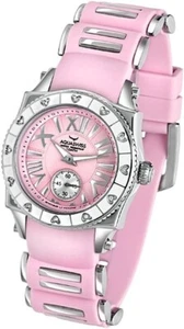 Aquaswiss 62LD007 Swissport Ladies Heart Watch with Diamonds Pink Rubber Strap - Picture 1 of 1